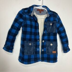 7 for all mankind Sherpa lined jacket buffalo plaid size 24‎ months